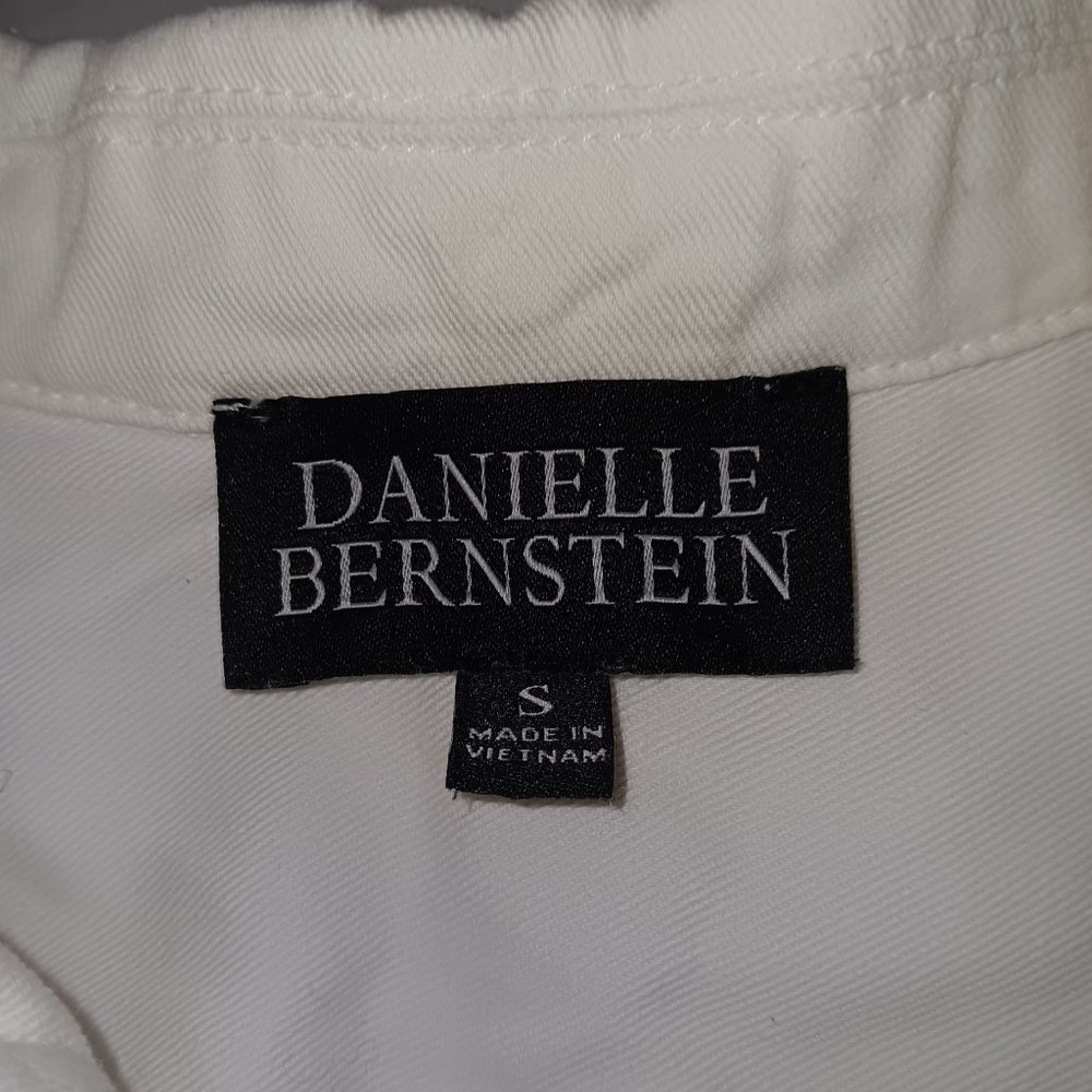 DANIELLE BERNSTEIN CROPPED ZIP UP JACKET 100% COTTON SIZE SMALL - Picture 6 of 10
